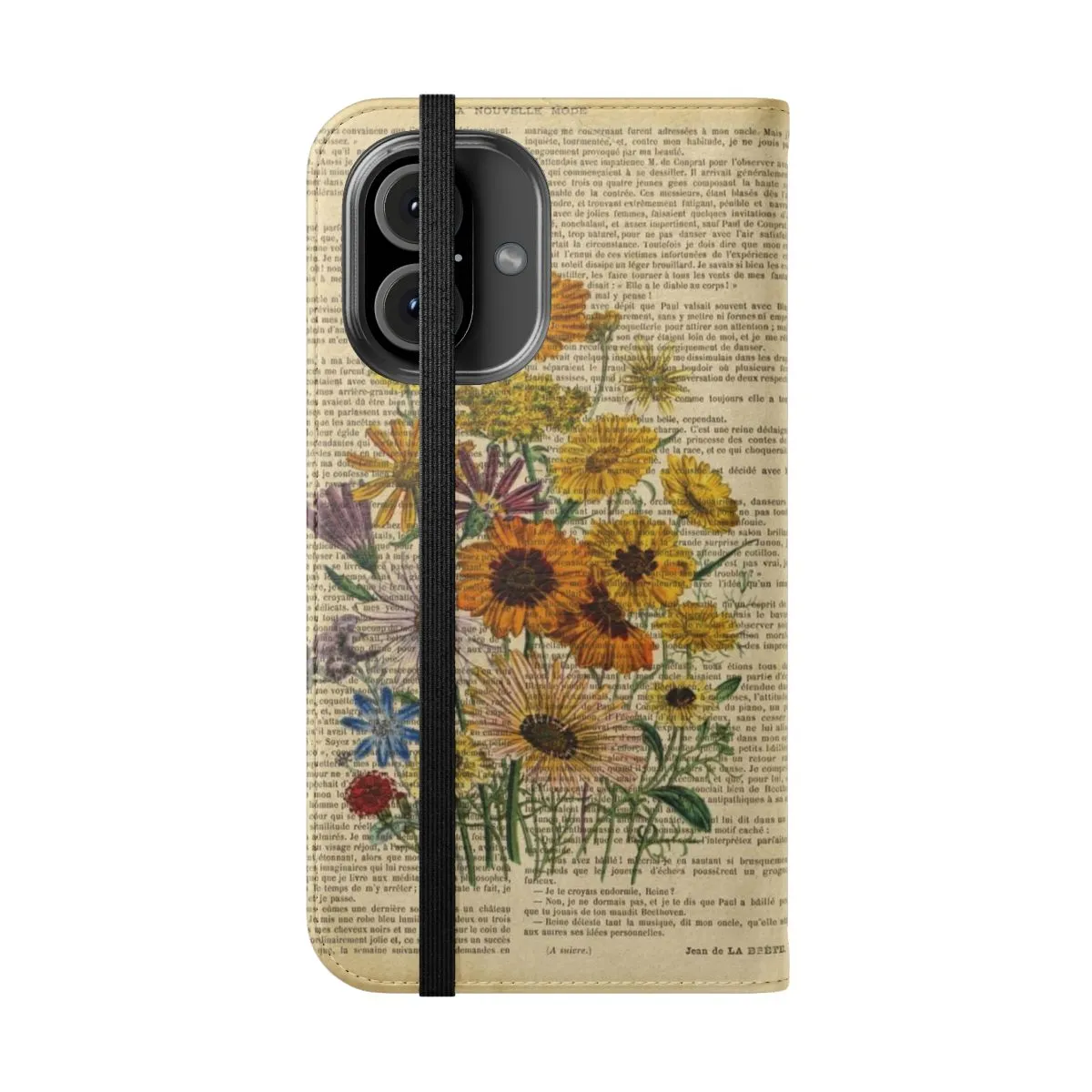 Botanical Print Phone Case with Vintage Garden Flowers