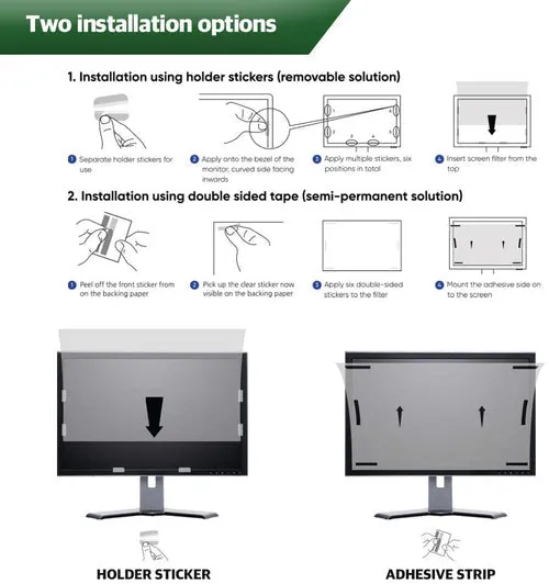 BOZABOZA PB24W-A (519 x 325mm) 24W Privacy Screen Filter with 81% Blue light cut | Anti-UV | 99.9% Anti-Bacteria | Anti-Glare for 24" LCD/LED Monitors (16:10) 螢幕防窺片[抗藍光/抗菌/韓國製]