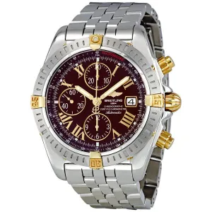 Breitling Chronomat Evolution Burgundy Dial Automatic Men's Watch B1335611-K521SS B1335611/K521
