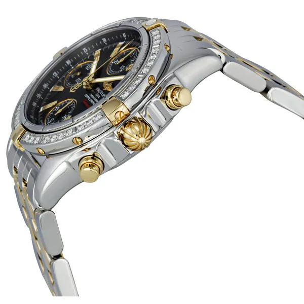 Breitling Galactic Chronograph Black Dial Diamond Bezel Automatic Men's Watch B13358LA-B974TT B13358LA/B974TT