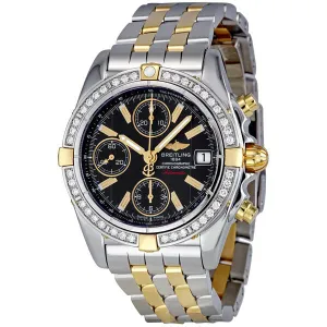Breitling Galactic Chronograph Black Dial Diamond Bezel Automatic Men's Watch B13358LA-B974TT B13358LA/B974TT