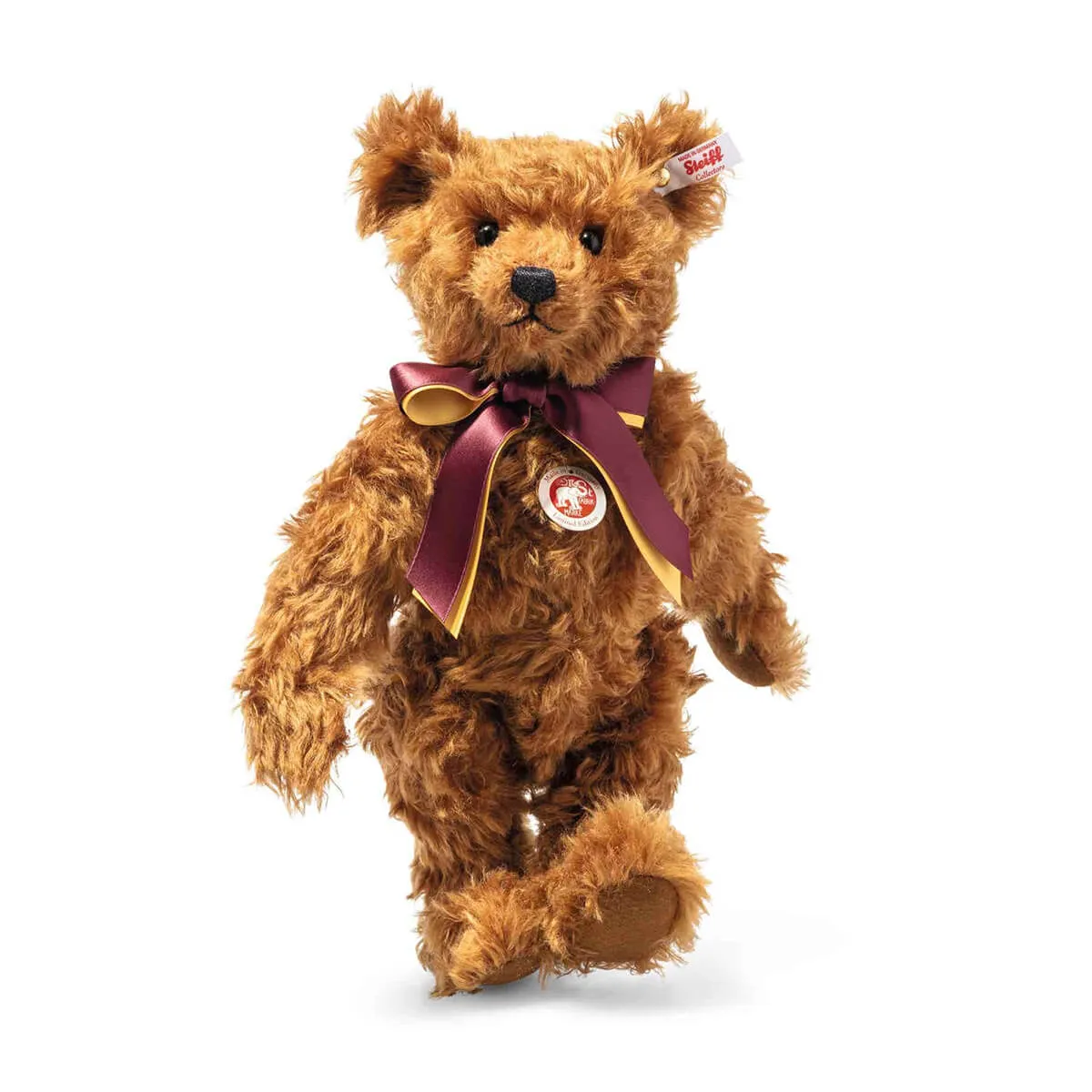 British Collector's Teddy Bear (35cm) in Reddish Brown by Steiff