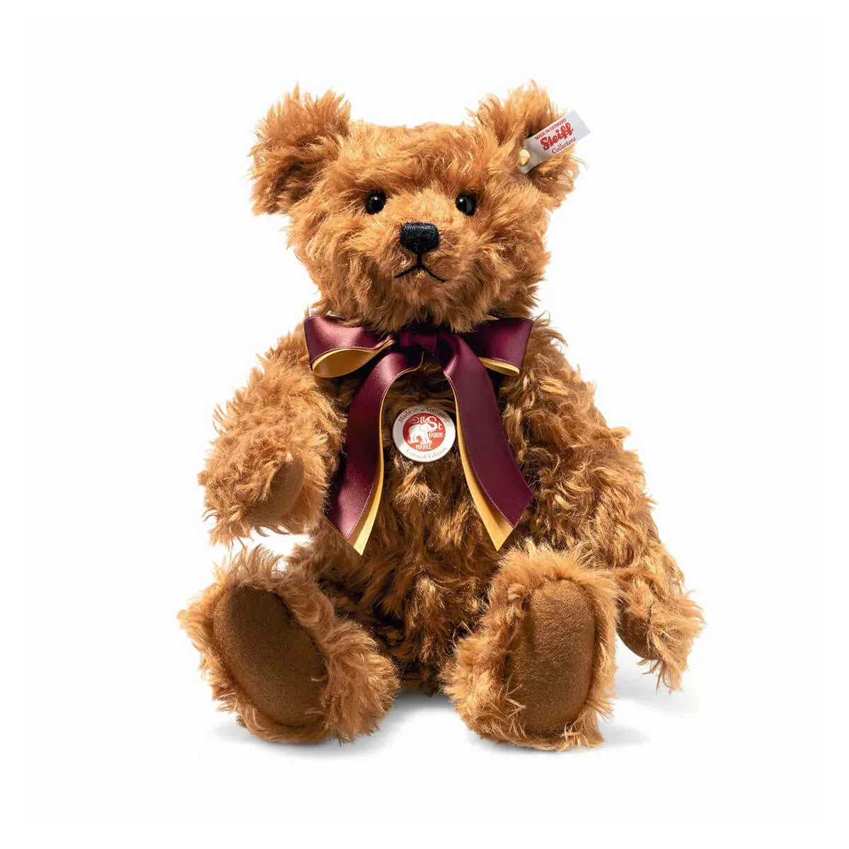 British Collector's Teddy Bear (35cm) in Reddish Brown by Steiff