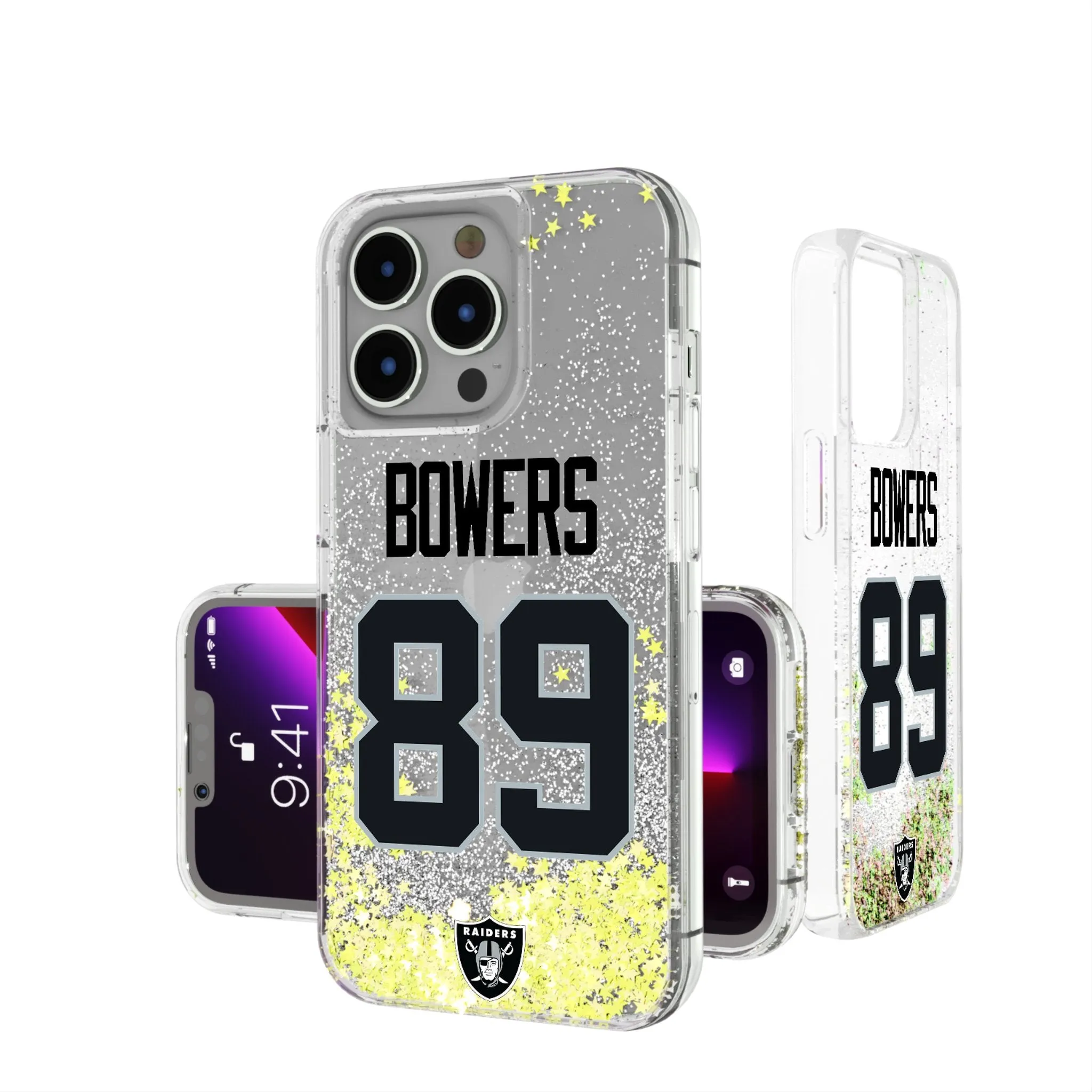 Brock Bowers Las Vegas Raiders 89 Ready Glitter Phone Case