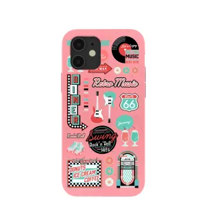 Bubblegum Pink Diner Night iPhone 12/ iPhone 12 Pro Case