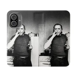 Bukowski Inspired Flip Cover Phone Case - Poet and Novelist Design
