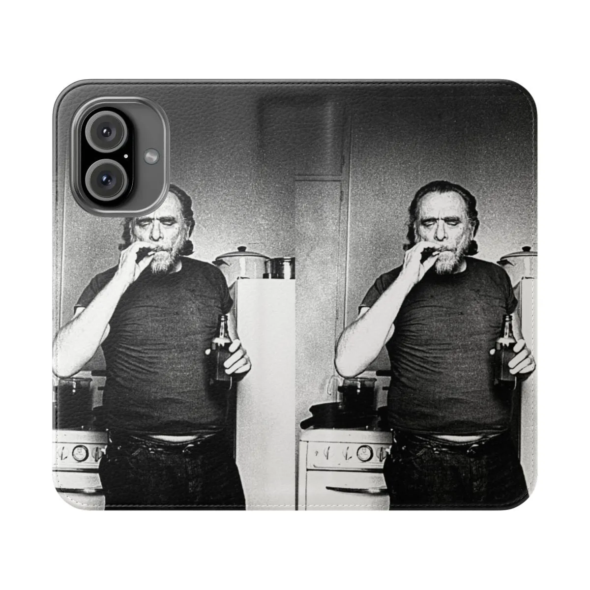 Bukowski Inspired Flip Cover Phone Case - Poet and Novelist Design