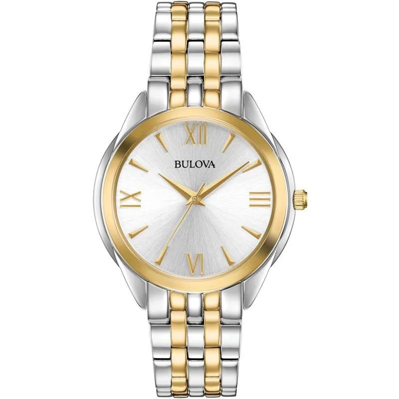 Bulova Classic Quartz Silver Dial Ladies Watch 98L259