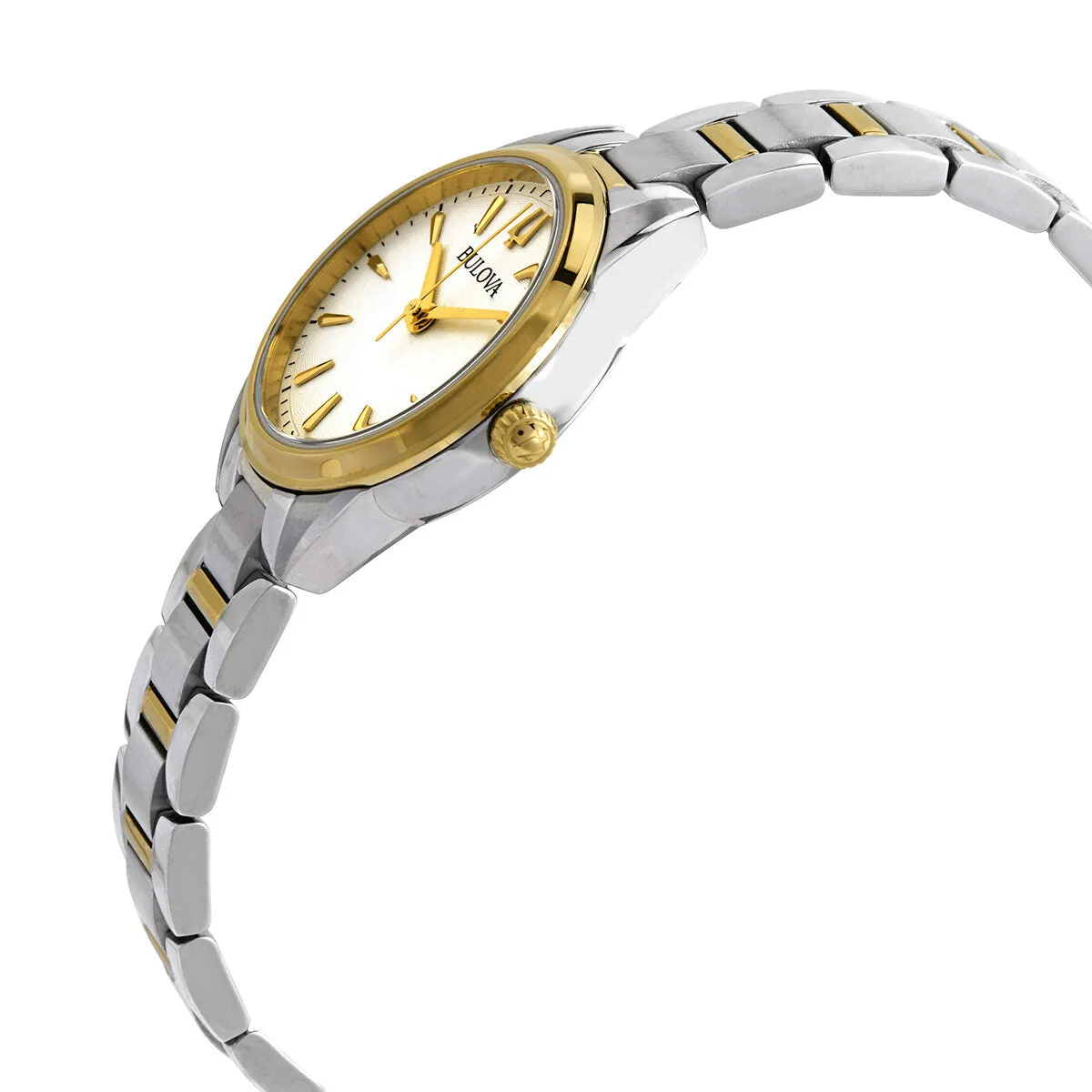Bulova Classic Quartz Silvery White Dial Ladies Watch 98L277