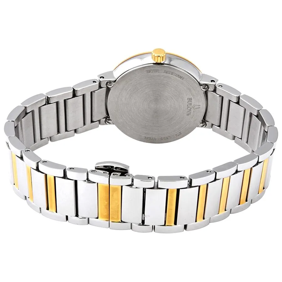 Bulova Mother of Pearl Crystal Dial Two-tone Ladies Watch 98P180