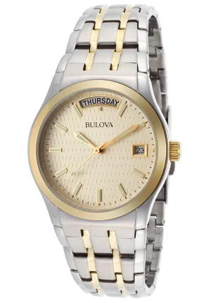 Bulova Quartz Champagne Dial Two-tone Men's Watch 98C60