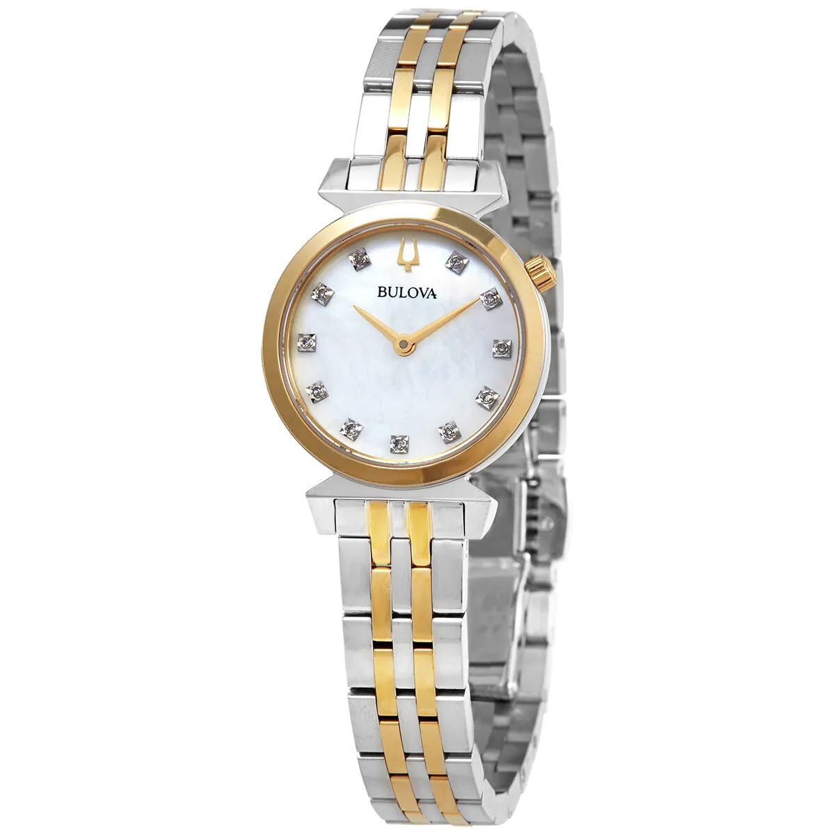 Bulova Regatta Quartz Diamond Mother of Pearl Dial Ladies Watch 98P202