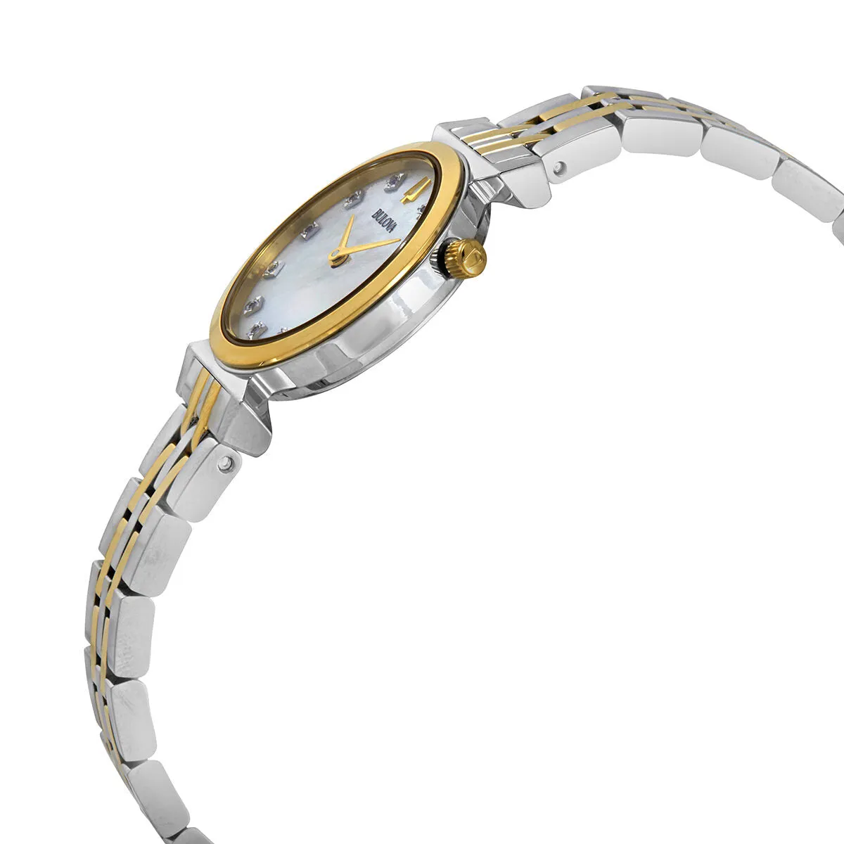 Bulova Regatta Quartz Diamond Mother of Pearl Dial Ladies Watch 98P202
