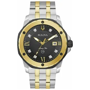 Bulova Women's Marine Star Silver and Gold Tone Stainless Steel Quartz Watch - 98D175