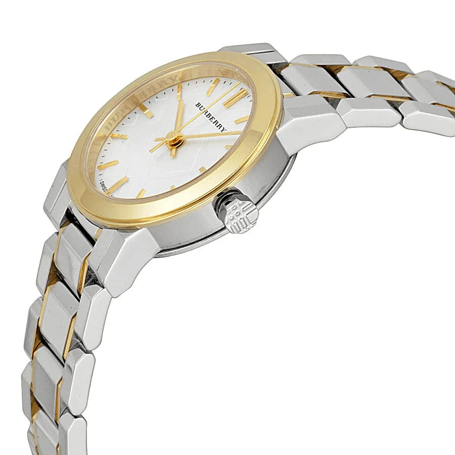 Burberry Silver Dial Two-tone Stainless Steel Ladies Watch BU9217