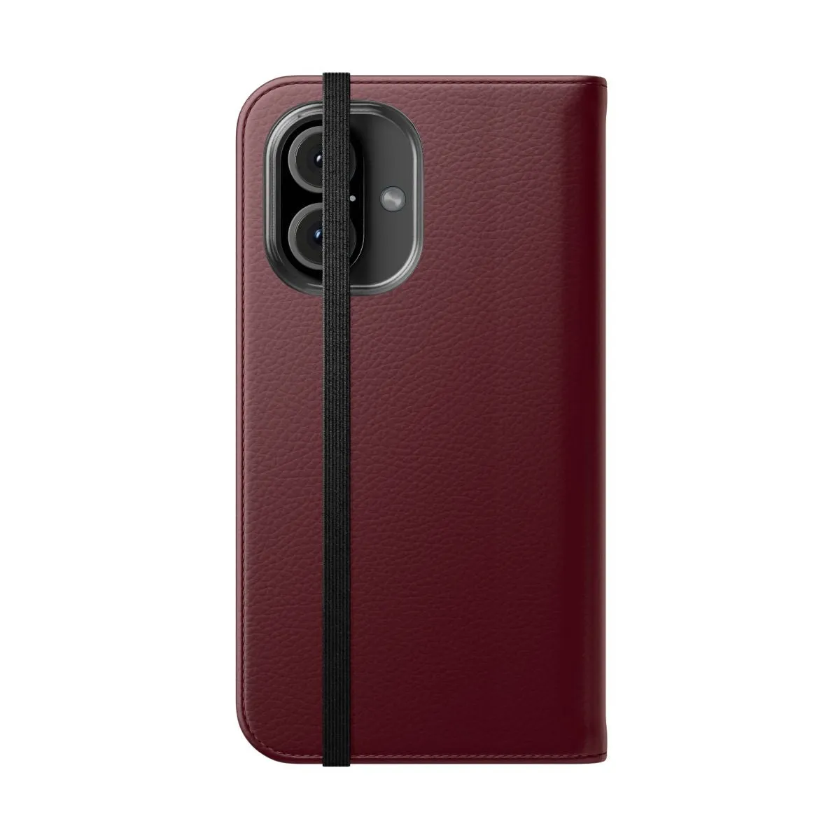 Burgundy Flip Cover Phone Case - Stylish & Trendy Protection