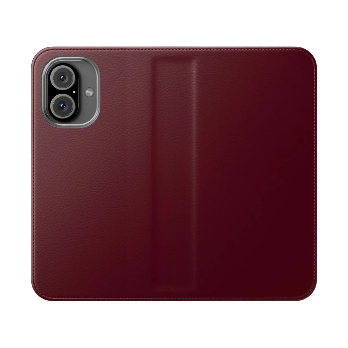 Burgundy Flip Cover Phone Case - Stylish & Trendy Protection