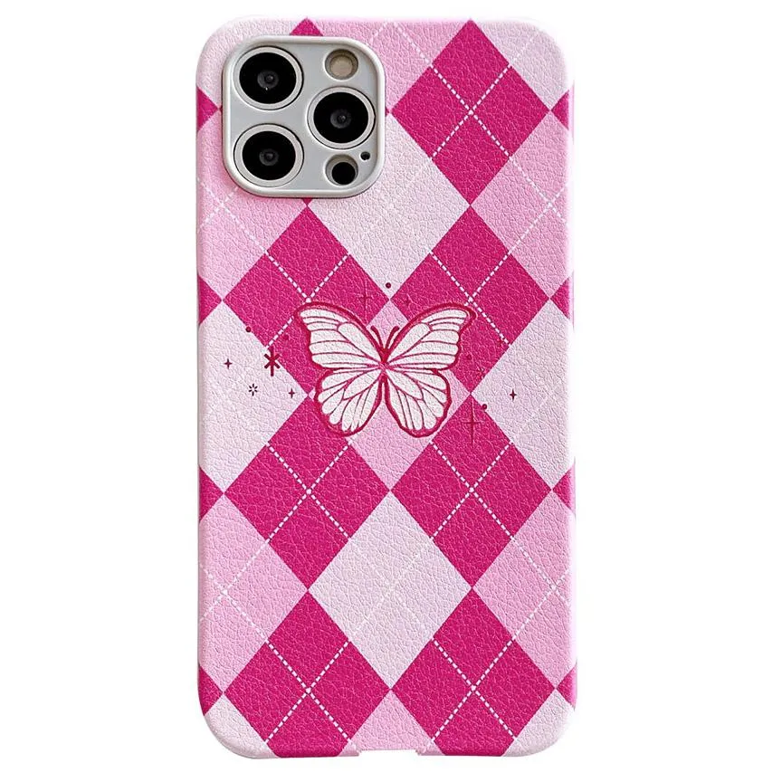 Butterfly Argyle iPhone Case