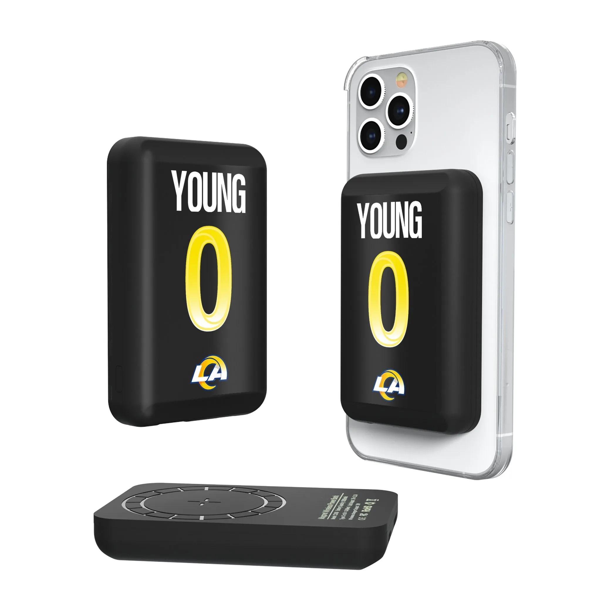 Byron Young Los Angeles Rams 0 Ready Wireless Mag Power Bank