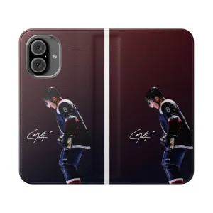 Cale Makar Inspired Flip Cover Phone Case for Colorado Avalanche Fans