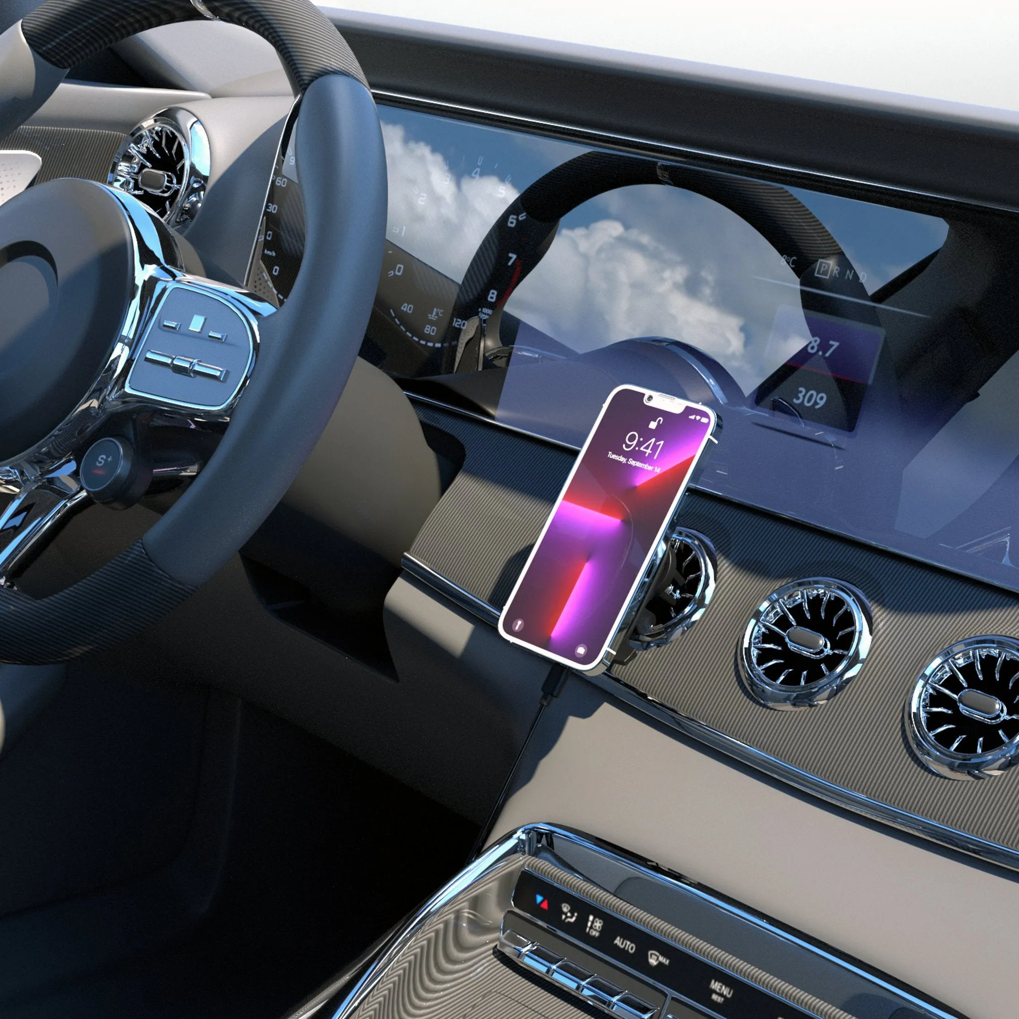 Caleb Williams Chicago Bears 18 Ready Wireless Mag Car Charger