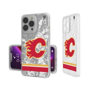 Calgary Flames Ice Stripe Clear Phone Case