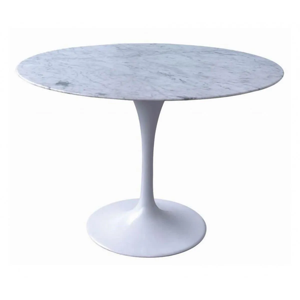 Calibre Marble Dining Table 100cm - Aluminium