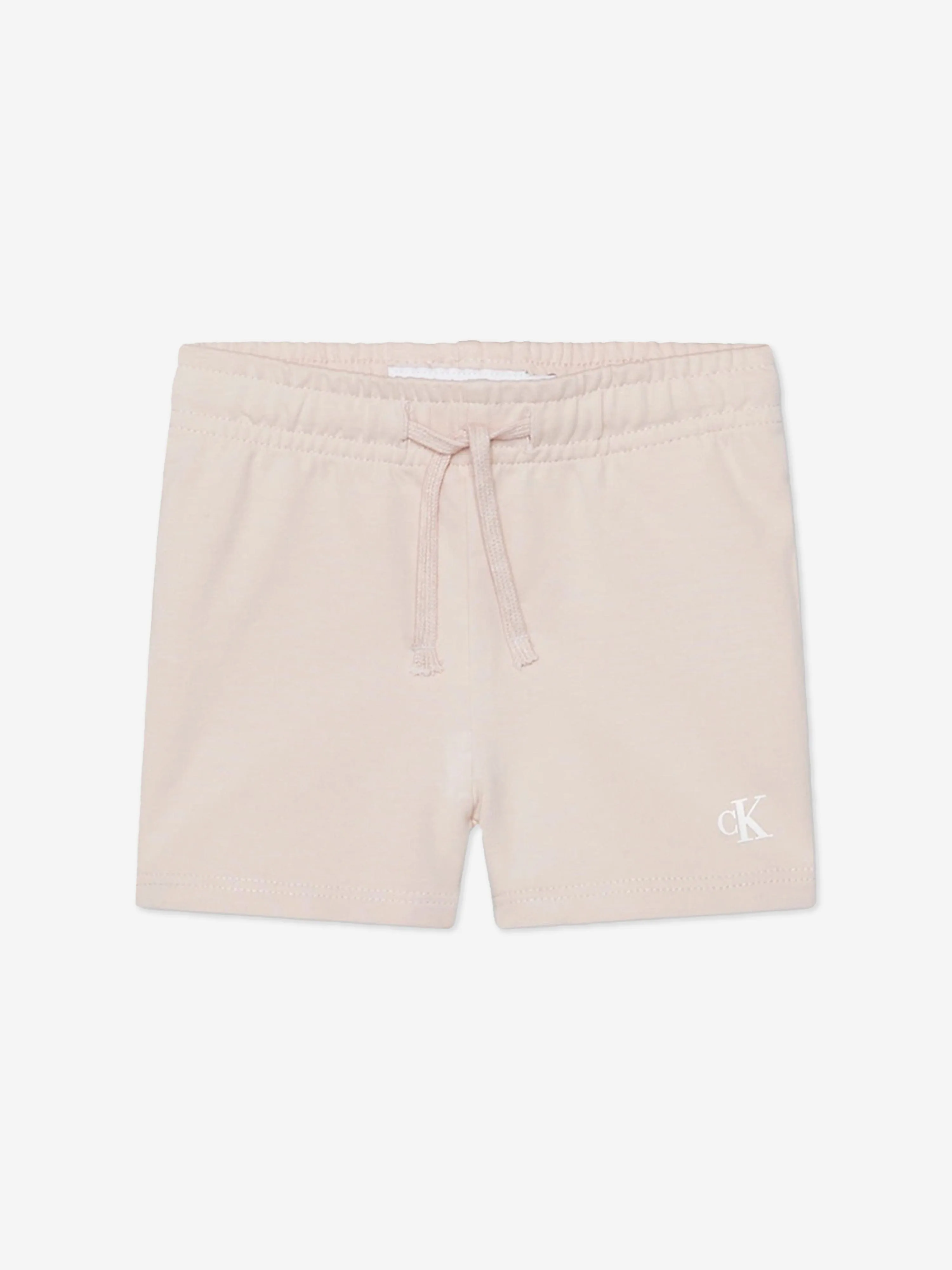 Calvin Klein Baby Girls Monogram Logo Shorts Set in Pink