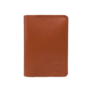 CANVAS & AWL Genuine Leather Card Holder Pocket Sized Slim Minimalist Wallet Business Card Case (Tan)