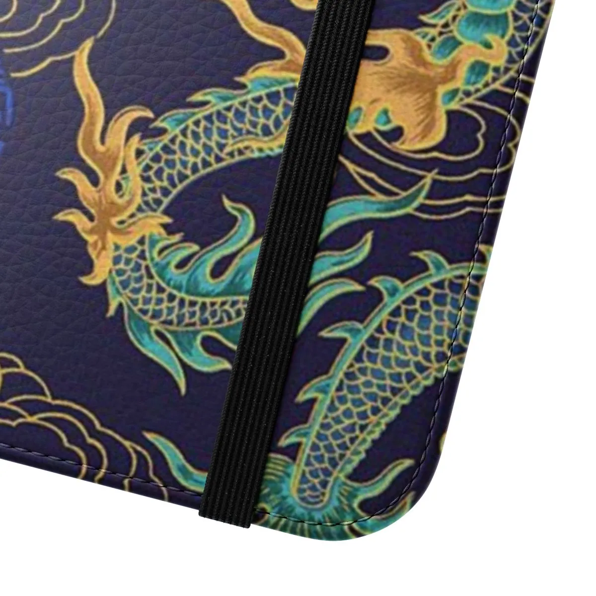 Captivating Dragon Flip Cover Phone Case - Gilded Asian Mythology