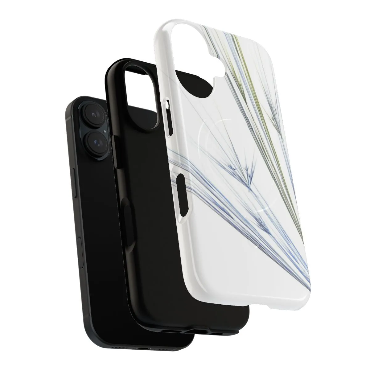 Captivating Fractal Phone Case with Magnetic Protection