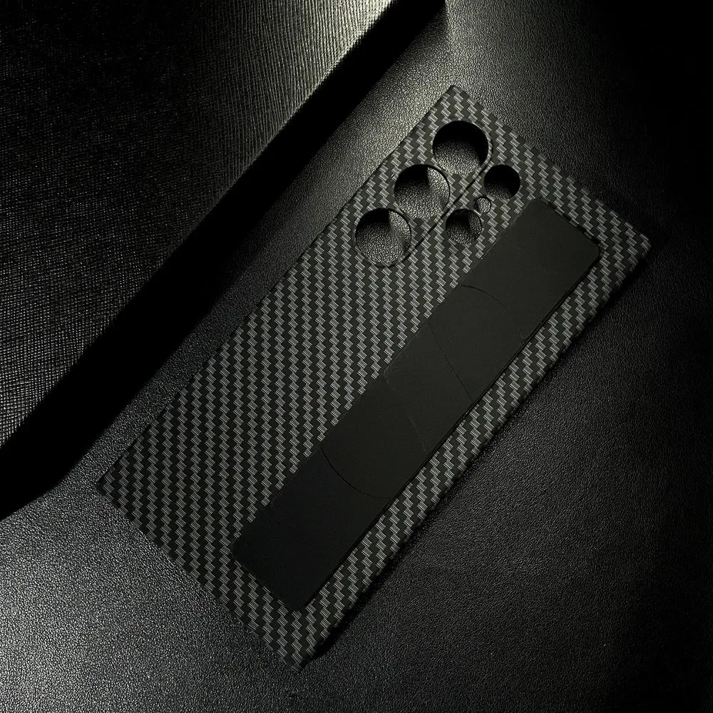 Carbon Fiber Rugged Hard Phone Case with Strap Holder - iPhone 11