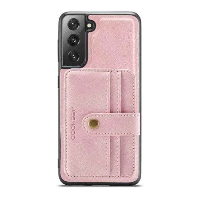 Card Slot Leather Galaxy S22 Case