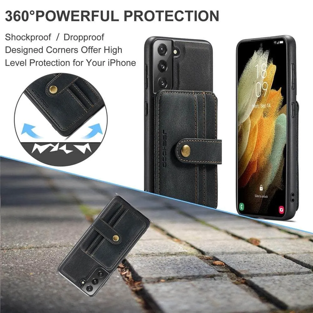 Card Slot Leather Galaxy S22 Case