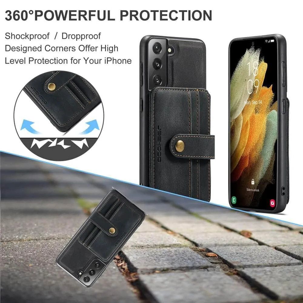 Card Slot Leather Galaxy S22 Case
