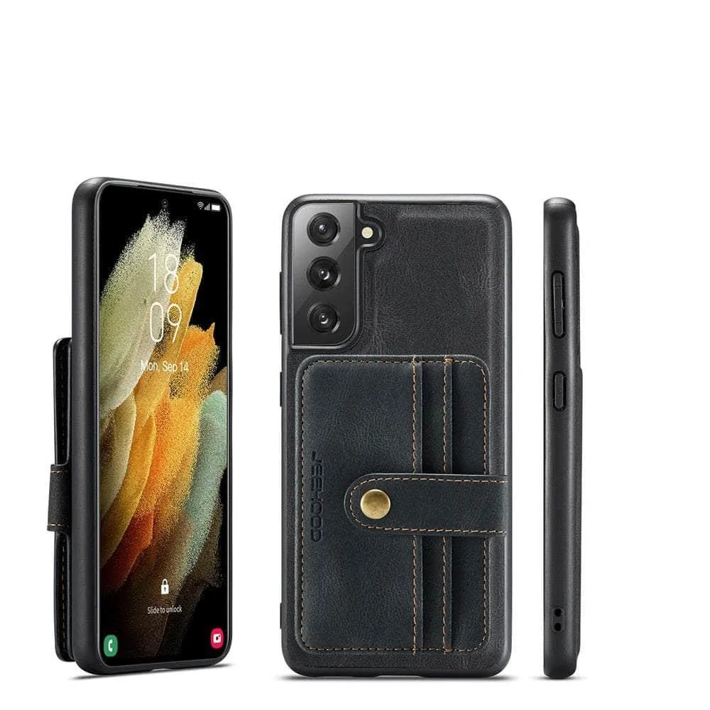 Card Slot Leather Galaxy S22 Case