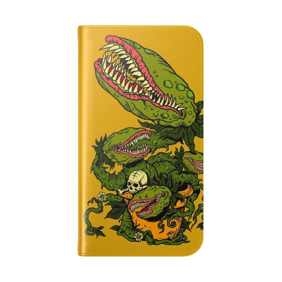 Carnivorous Plant-Inspired Flip Cover Phone Case