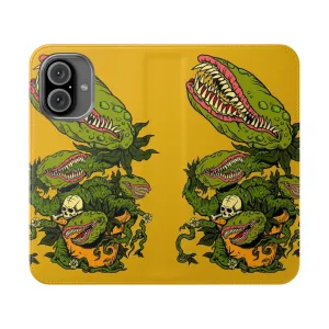 Carnivorous Plant-Inspired Flip Cover Phone Case