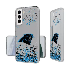 Carolina Panthers Confetti Clear Phone Case