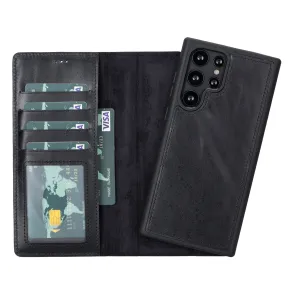 Carter Samsung Galaxy S22 Ultra Wallet Case, Rustic Black