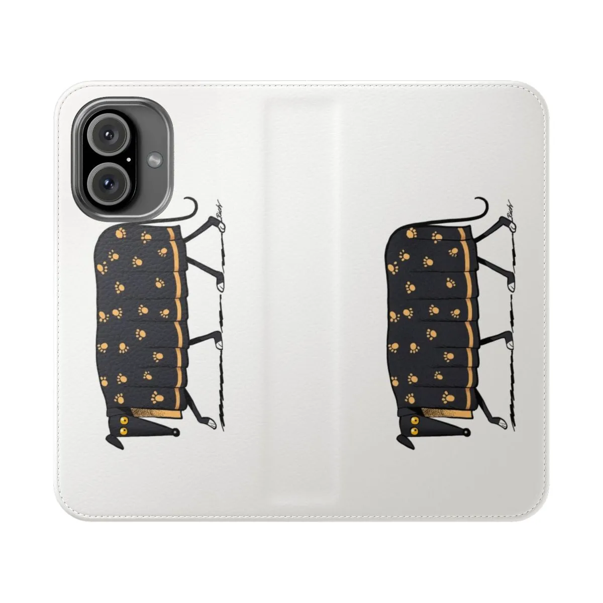 Cartoon Dog Lover's Flip Cover Phone Case
