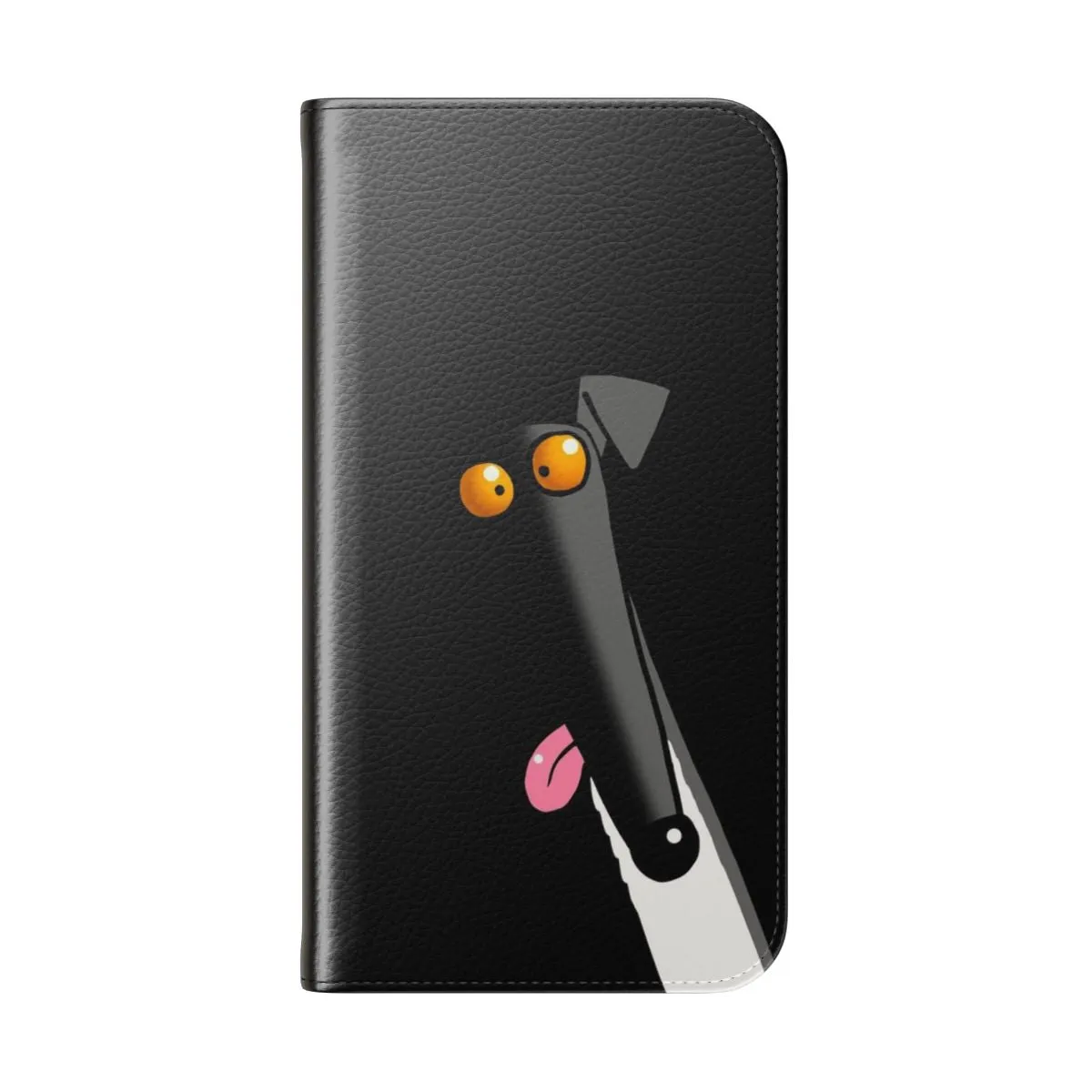 Cartoon Greyhound Flip Cover Phone Case for iPhone & Galaxy