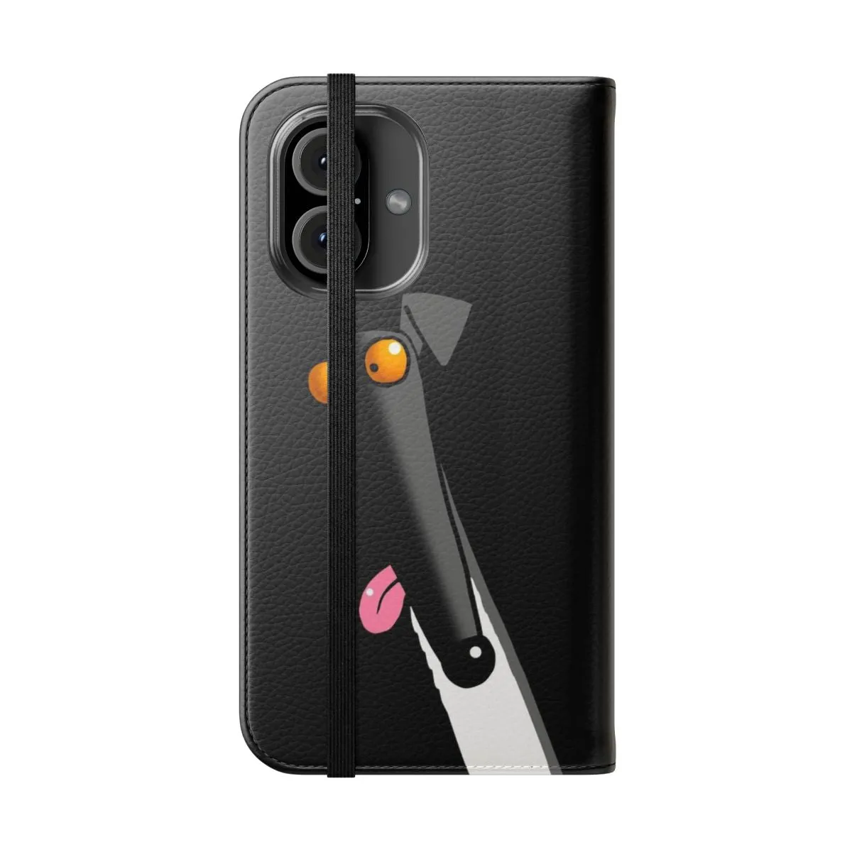 Cartoon Greyhound Flip Cover Phone Case for iPhone & Galaxy