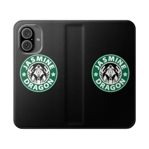 Cartoon Inspired Flip Cover Phone Case - Funny, Satirical Design