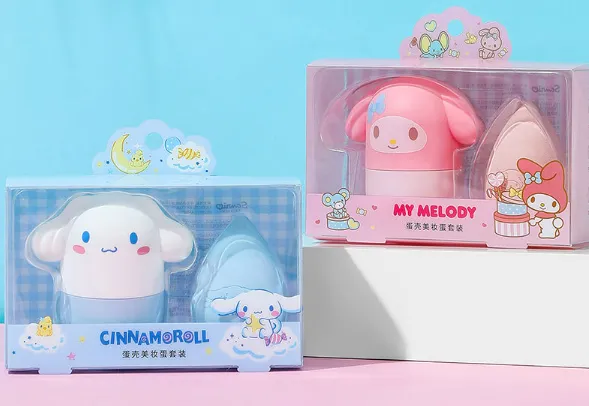 Cartoon Makeup Sponge and Case