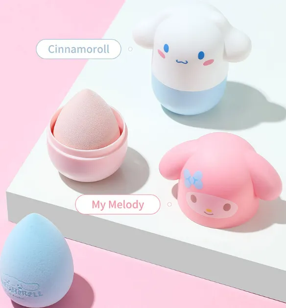 Cartoon Makeup Sponge and Case