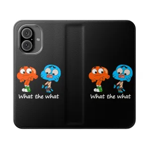 Cartoon Network Inspired Flip Cover Phone Case for Gumball and Darwin Fans