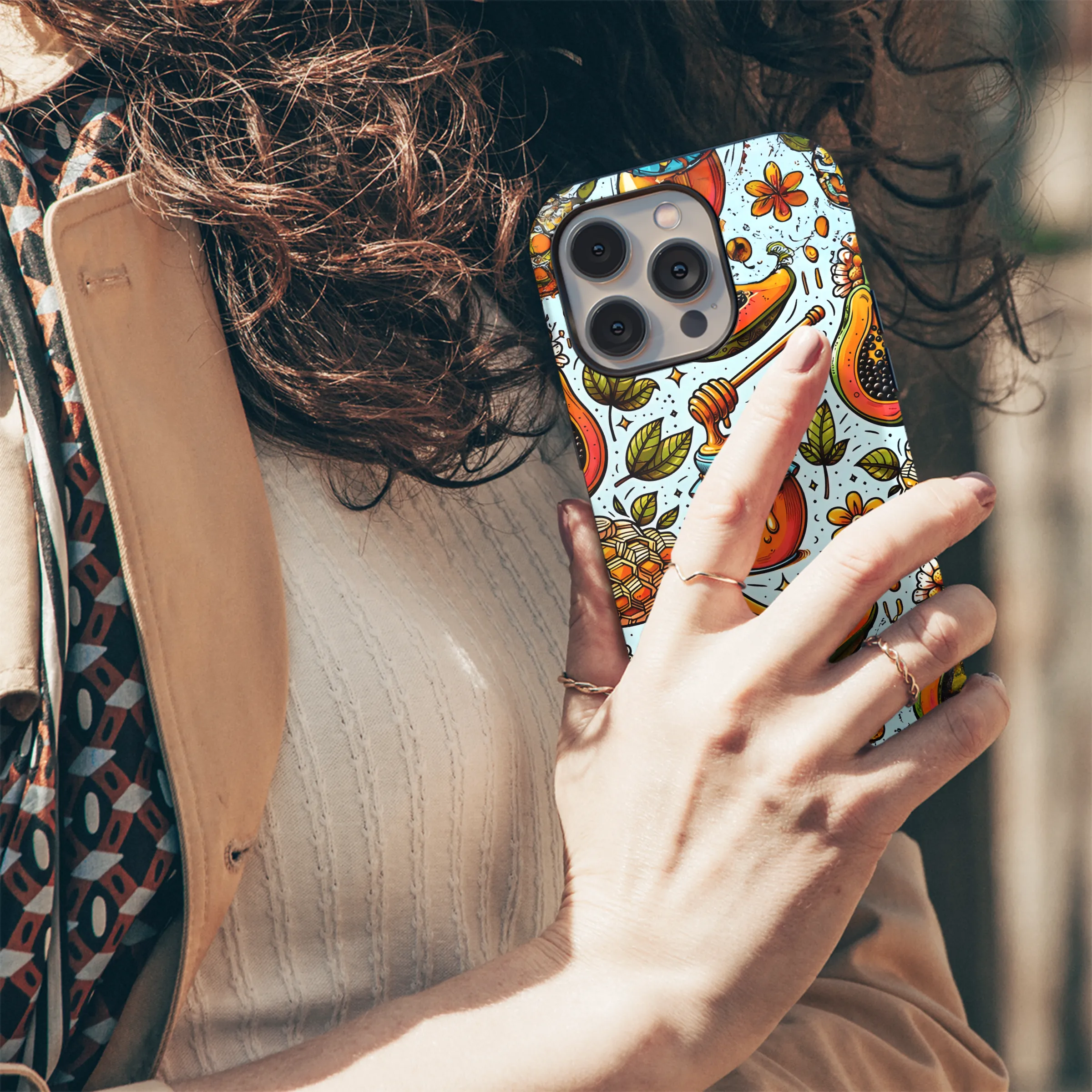 Cartoon Papaya Honey Phone Case iPhone Samsung Cover Pixel 2904