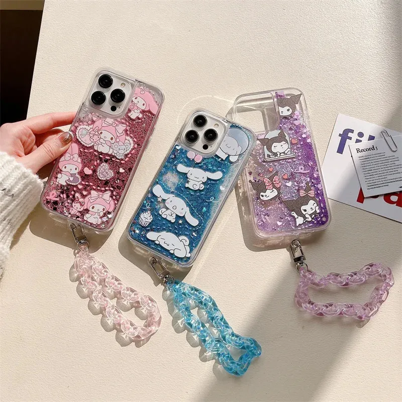 Cartoon Quicksand With Chain iPhone Case
