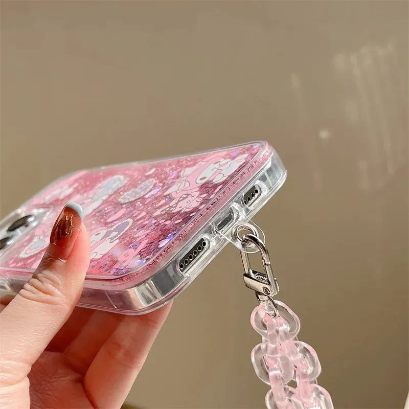 Cartoon Quicksand With Chain iPhone Case